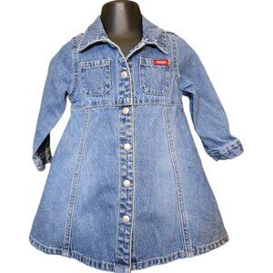 Baby GUESS  Denim Long Sleeve Dress sz 24M